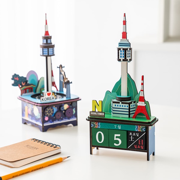 민화샵 우리나라 문화유산 랜드마크 탁상 캘린더 만년달력 DIY 키트