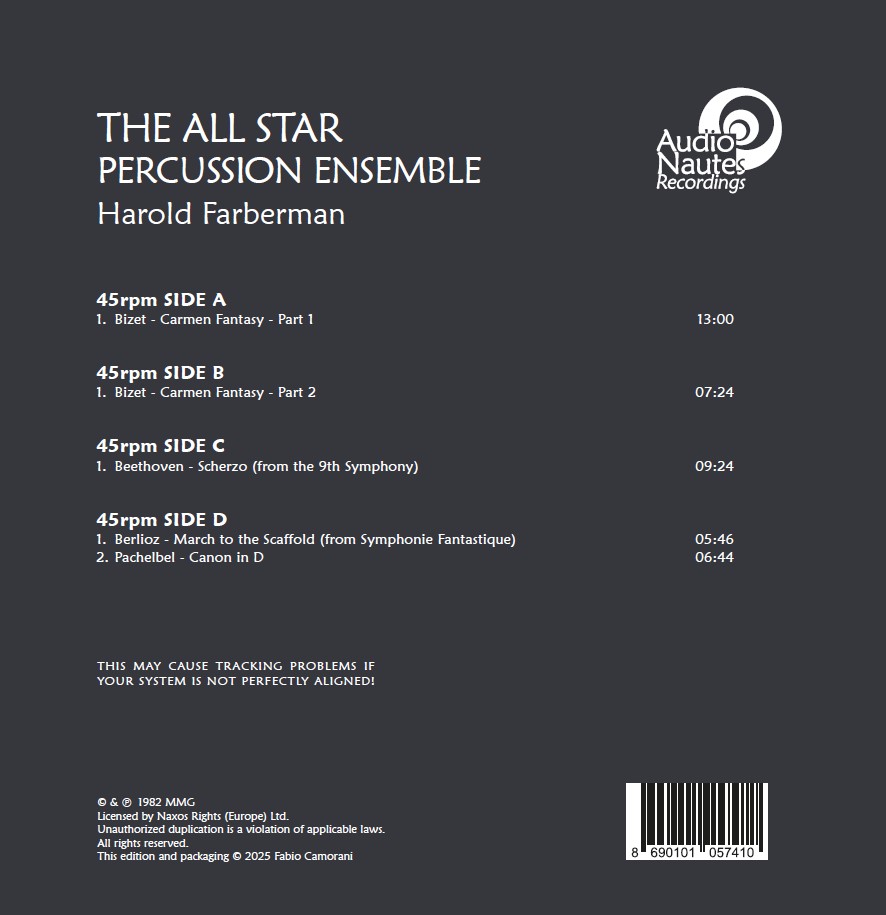 Harold Farberman 올스타 퍼커션 앙상블 작품집 (The All Star Percussion Ensemble) [2LP]