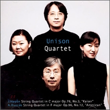 [미개봉] Haydn, Dvorak- Unison Quartet/하이든 : 현악 4중주 3번 &#39;황제&#39; &amp; 드보르작 : 현악 4중주 12번 - 유니슨 쿼텟