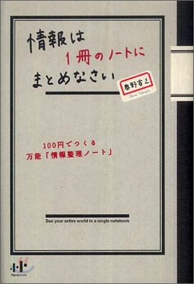 情報は1冊のノ-トにまとめなさい