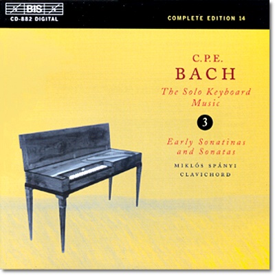 Miklos Spanyi 칼 필립 엠마누엘 바흐: 솔로 키보드 음악 3집 (C.P.E. Bach: The Solo Keyboard Music)