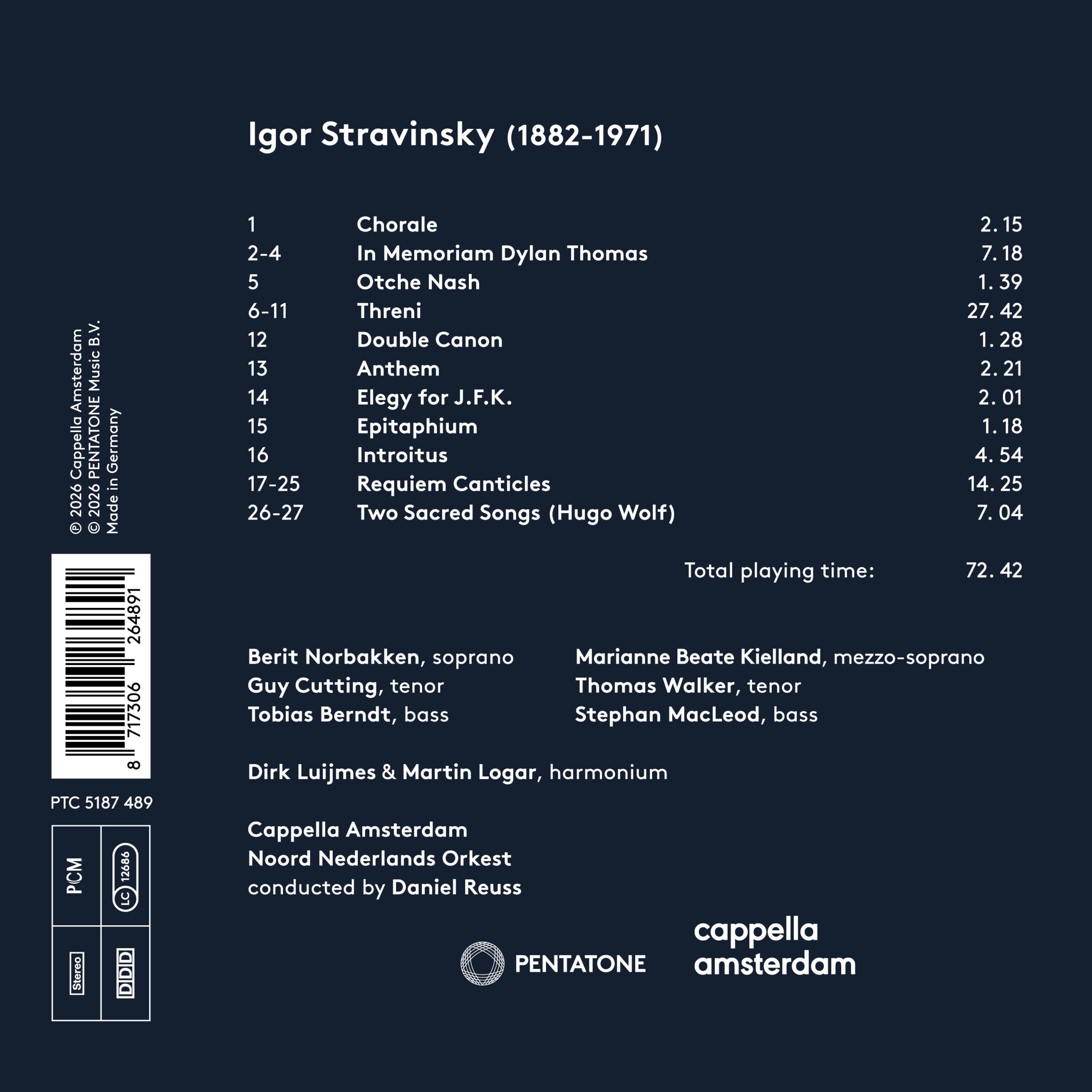 Daniel Reuss 스트라빈스키: 후기 작품집 (Strawinsky: Late Works)