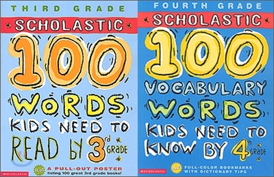 Scholastic 100 Words Kids Need to Read by 3rd Grade + 4th Grade 세트