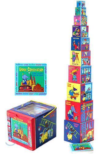 Under Construction Building Blocks &amp; Board Book Set