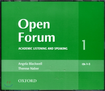 Open Forum 1 :  Academic Listening and Speaking : CD