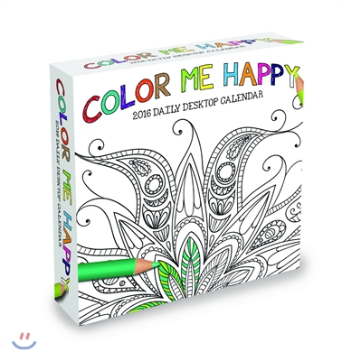 2016 Color Me Happy Daily Desktop Box Calendar