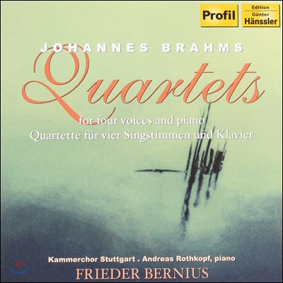 Frieder Bernius 브람스 : 네 명의 성악과 피아노를 위한 사중창집 (Brahms: Quartets For Four Voices &amp; Piano)