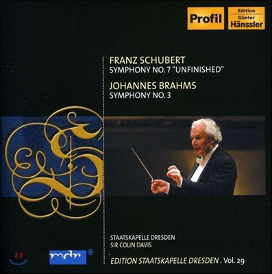 Colin Davis 슈베르트: 교향곡 8번 '미완성' / 브람스: 교향곡 3번 (Schubert: 'Unfinished' Symphony D759/ Brahms: Symphony Op.90)