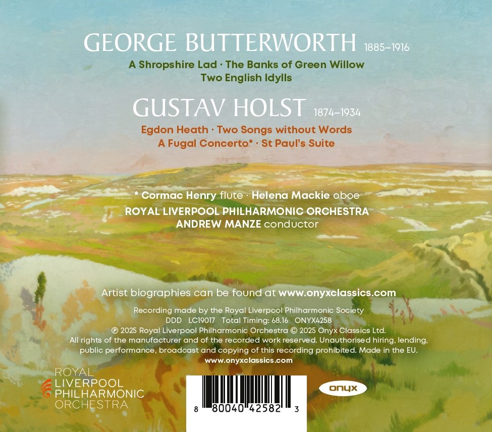 Andrew Manze 버터워스: ‘슈롭셔 친구’ 외 (Butterworth & Holst: Orchestra Works)