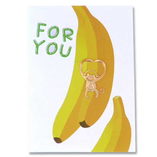 책갈피 북마크 카드 (미니) - 미니 바나나 원숭이