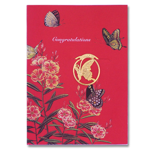 책갈피 북마크 카드 (미니) - 꽃나비