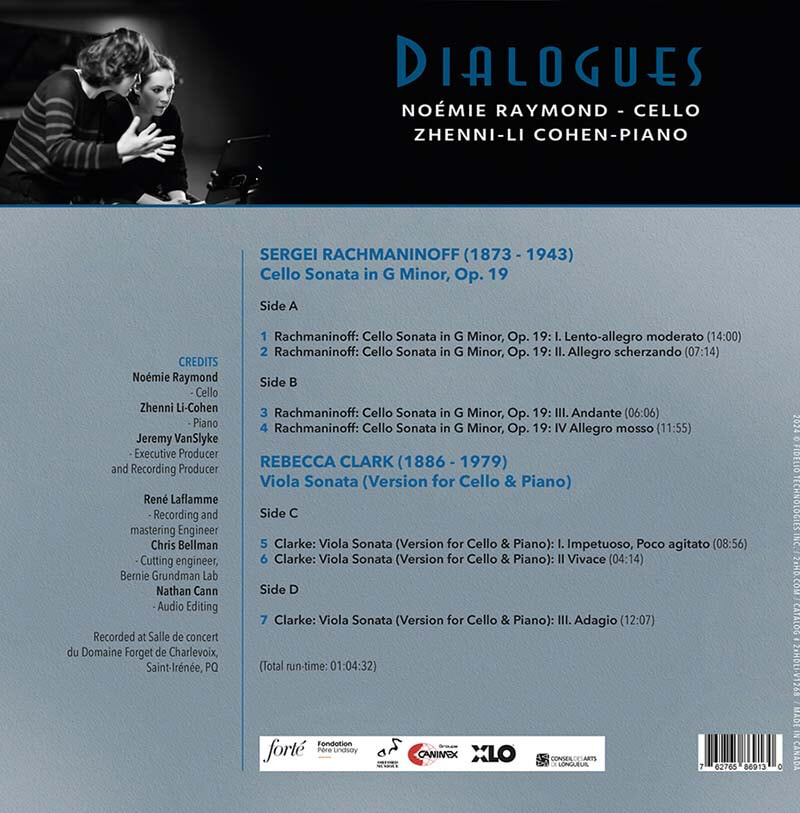 Noemie Raymond / Zhenni Li-Cohen 라흐마니노프 / 클라크: 첼로와 피아노 이중주 (Dialogues) [2LP]