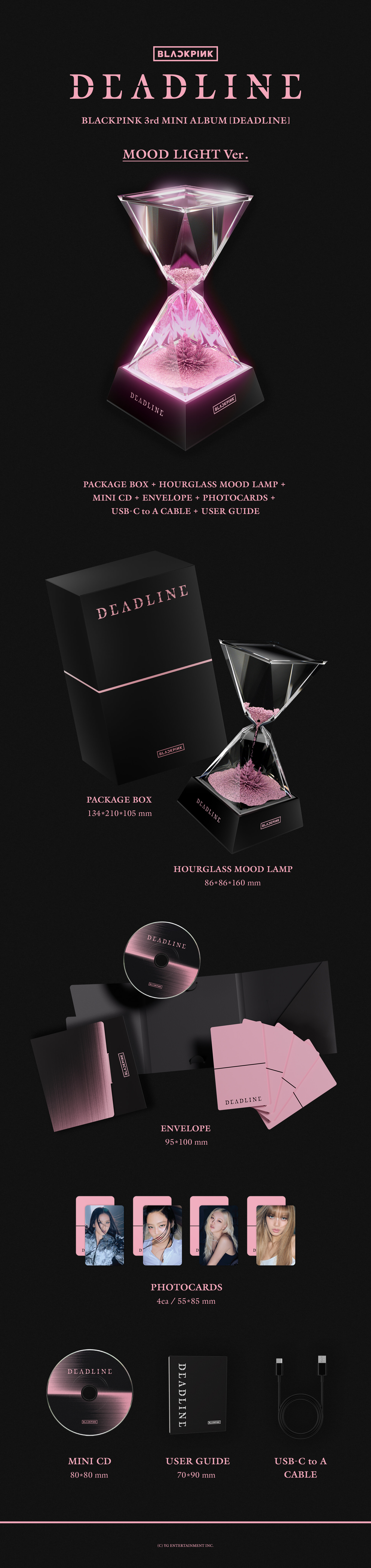 블랙핑크 (BLACKPINK) - 3rd MINI ALBUM [DEADLINE] MOOD LIGHT Ver
