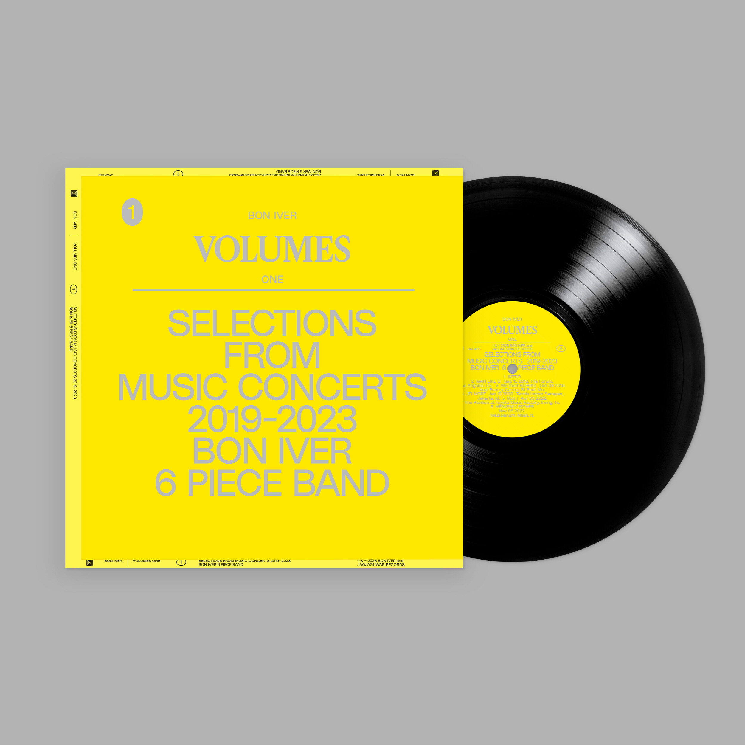 Bon Iver (본 이베어) - VOLUMES: ONE "SELECTIONS FROM MUSIC CONCERTS 2019-2023 BON IVER 6 PIECE BAND” [LP]