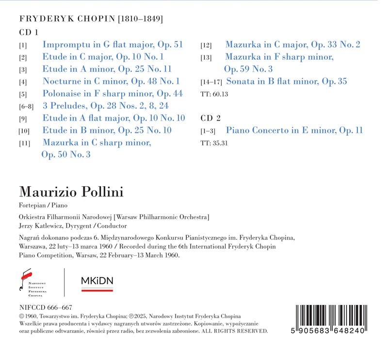 Maurizio Pollini 마우리치오 폴리니 1960년 쇼팽 콩쿠르 실황 (Chopin Piano Competition 1960)