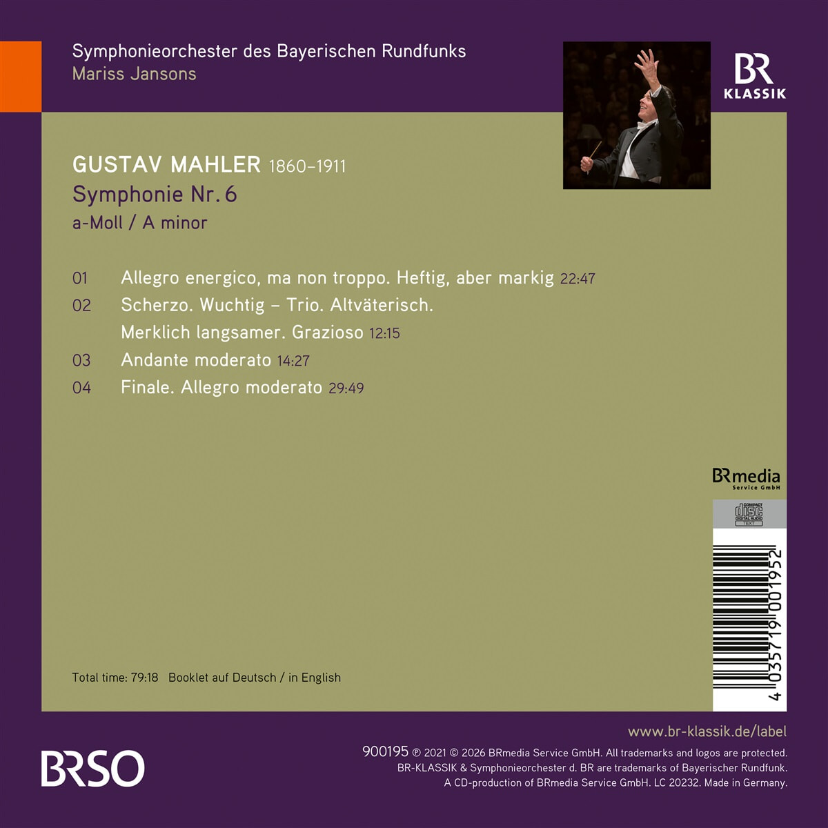Mariss Jansons 말러: 교향곡 6번 (Mahler: Symphonie Nr. 6)