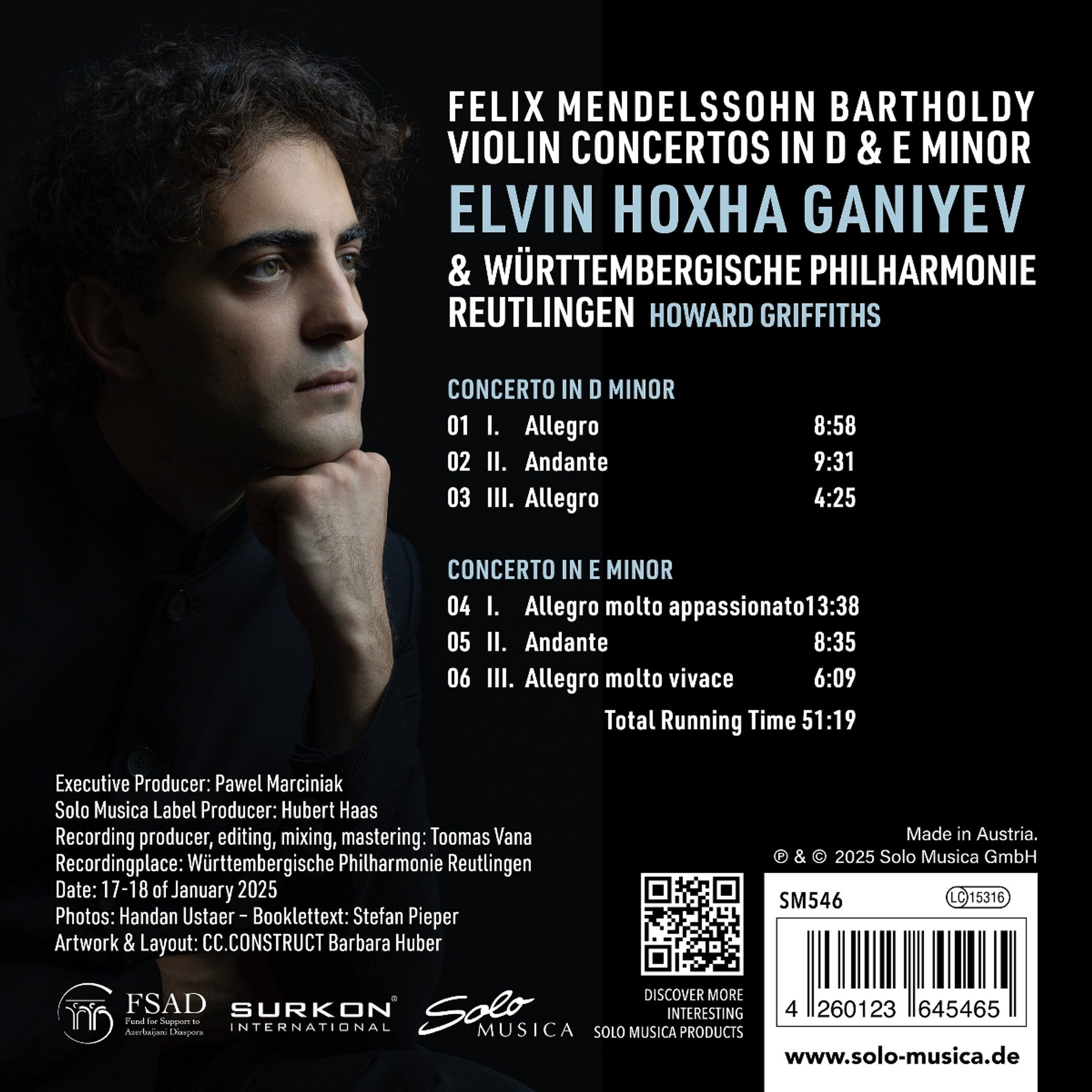 Howard Griffiths 멘델스존: 바이올린 협주곡 (Mendelssohn: Piano Concertos)