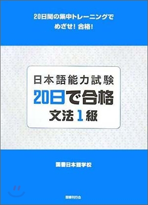 日本語能力試驗 20日で合格 文法1級