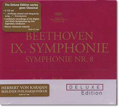 베토벤 : 교향곡 8,9번(1962년 녹음, 딜럭스 에디션) - 카라얀