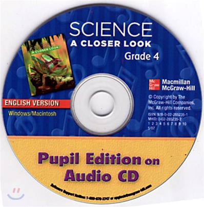 Science A Closer Look Grade 4 Student Edition : Audio CD (2008)
