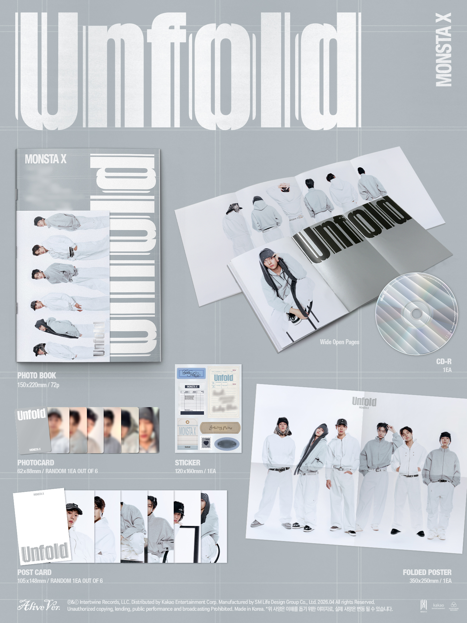 MONSTA X - Unfold [4 Types Set] - Detail 3