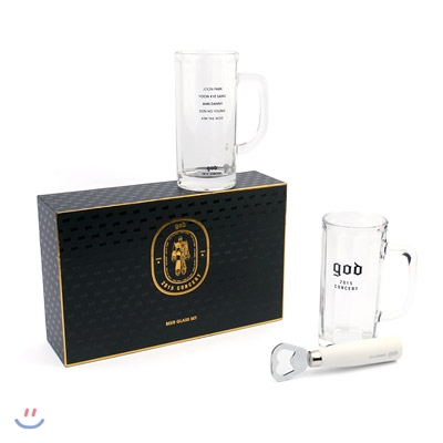 맥주잔 세트 (2P) BEER GLASS SET (2P) (god 지오디 2015 콘서트 공식 굿즈)