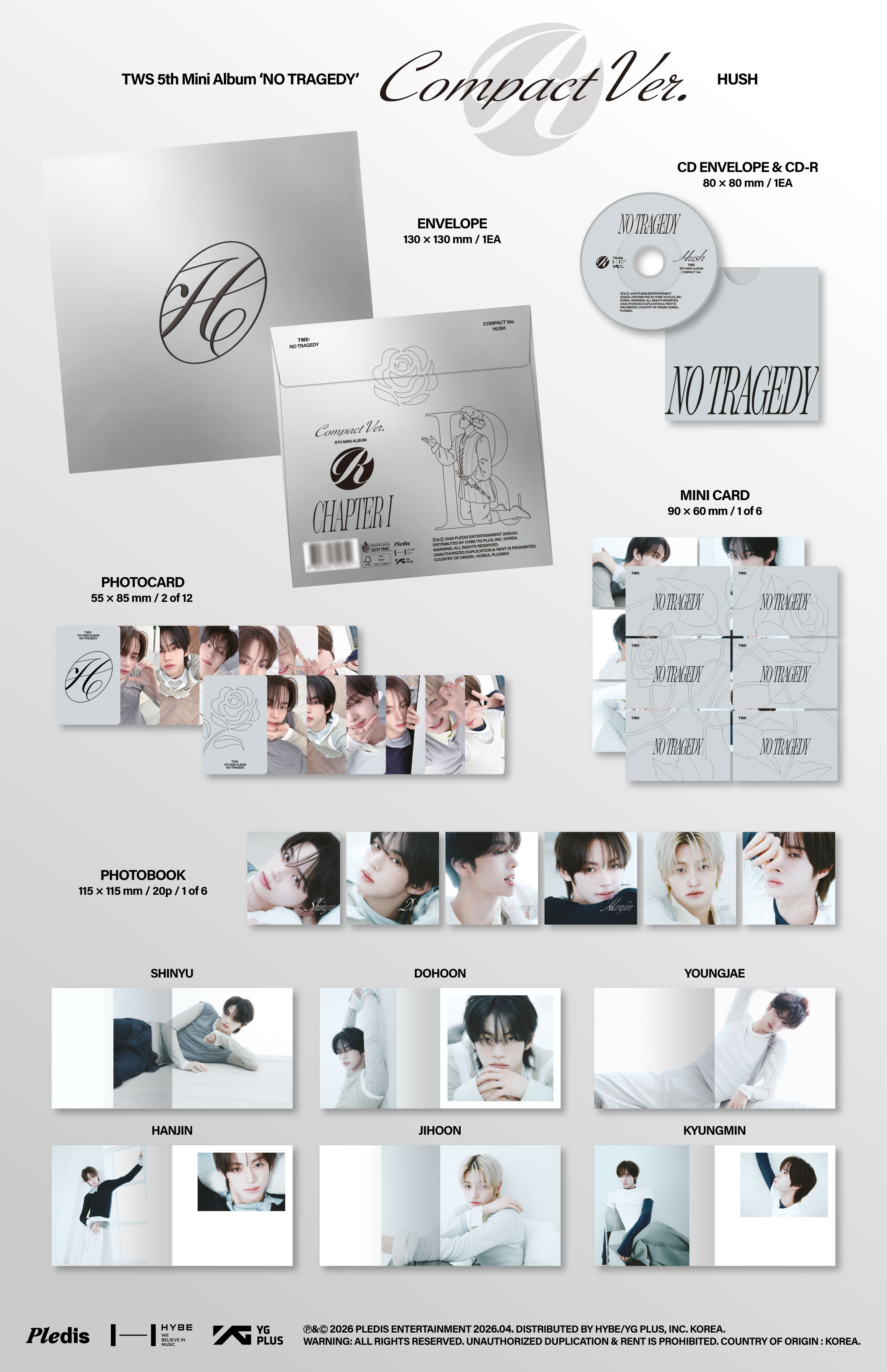 TWS (투어스) - 5th Mini Album 'NO TRAGEDY' [COMPACT Ver