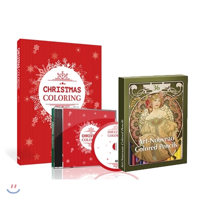 CHRISTMAS COLORING + 아르누보 36색 색연필