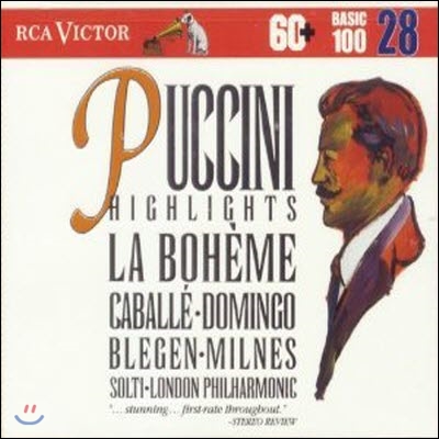 [중고] Georg Solti, MOntserrat Caballe, Placido Domingo / Puccini : La boheme - Highlight (bmgcd9828)