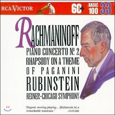 [중고] Artur Rubinstein, Fritz Reiner, Anna Moffo, Leopold Stokowski / Rachmaninoff : Piano Concerto No.2, Rhapsody on a Theme of Paganini (bmgcd9833)