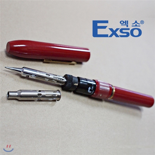 EXSO/엑소 휴대용 가스 인두기 GAI-06/납땜기/무선/휴대용인두기/순간점화/실용적