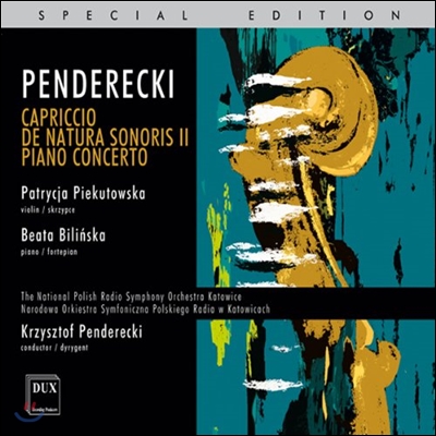 Beata Bilinska 크시스토프 펜데레츠키: 카프리치오, 피아노 협주곡 - 펜데레츠키 지휘 (Penderecki Capriccio, Piano Concerto, De Natura Sonoris II)