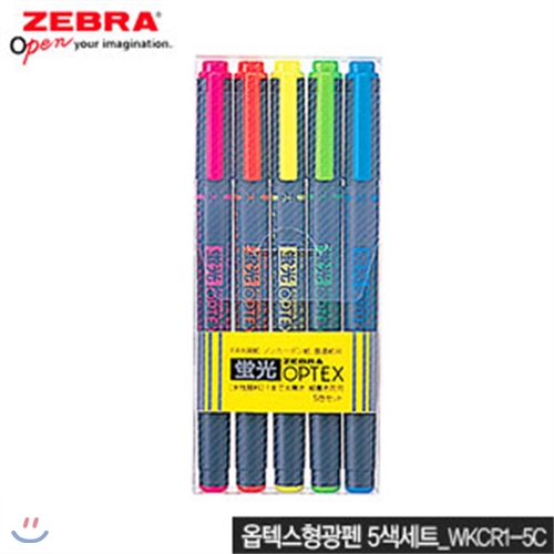 제브라 옵텍스형광펜5색세트  WKCR1-5C  (Set)5-2 형광펜