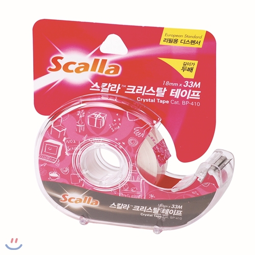 [scalla] 크리스탈테이프C1833DD 1BOX 160개묶음