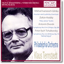 Klaus Tennstedt 드보르작: 교향곡 8번 / 차이코프스키: 6번 `비창` / 글린카: 루슬란와 루드밀라 서곡 / 코다이: 하리 야노스 모음곡 - 클라우스 텐슈테트 (Dvorak: Symphony No.8, Tchaikovsky: No.6)