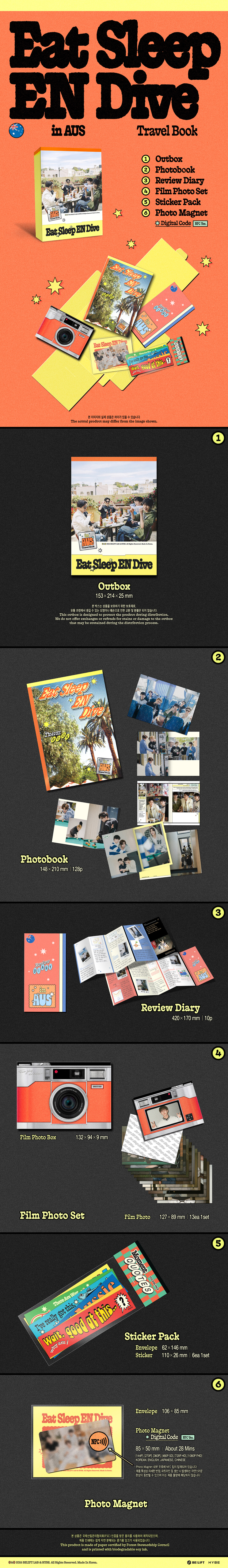ENHYPEN - 〈Eat, Sleep, Fall in Australia〉 TRAVEL BOOK - Detail 2