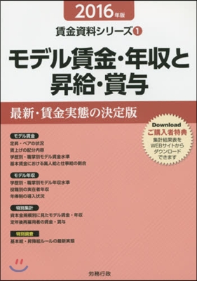 ’16 モデル賃金.年收と昇給.賞輿