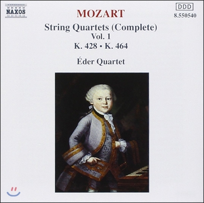 Eder Quartet 모차르트: 현악 사중주 전곡 1집 - 18번, 16번 &#39;하이든 사중주&#39; (Mozart: String Quartets Complete Vol.1 - K.428 &amp; 464 &#39;Haydn&#39;)