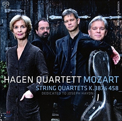 Hagen Quartett 모차르트: 현악 사중주 14번 &#39;봄&#39;, 17번 &#39;사냥&#39; - 하겐 콰르텟 (Mozart: String Quartets K.387 &#39;Spring&#39;, K.458 &#39;The Hunt&#39;) [SACD Hybrid]