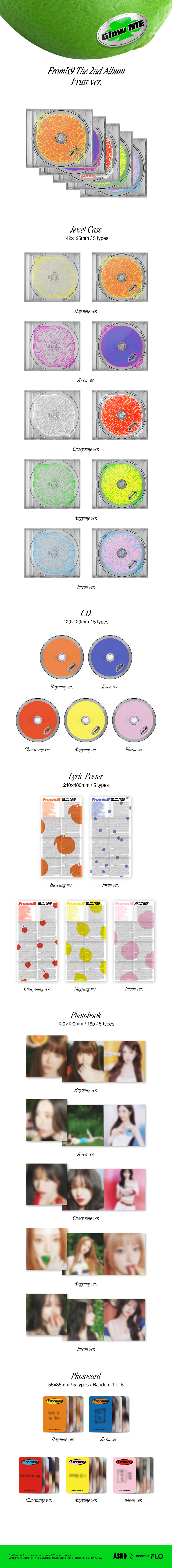 fromis9 (FROMIS9) - 2nd Album: Glow ME [Fruit Ver.][Random 1 of 5 Types] - Detail 2