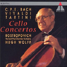 Mstislav Rostropovich Hugh Wolff - Vivaldi Tartini &amp; C.P.E. Bach : Cello Concertos (수입/미개봉/9031773112)