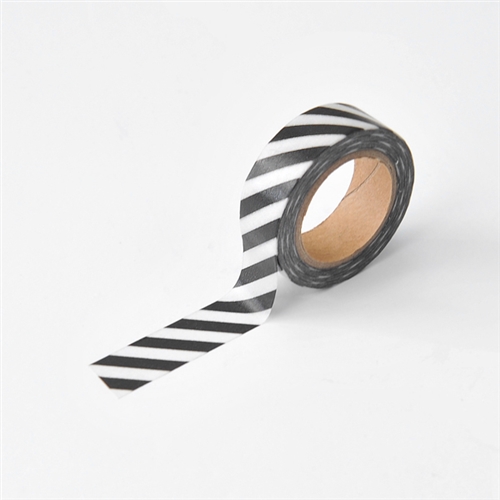 블랙앤화이트 마스킹테이프 - 85 Black Oblique