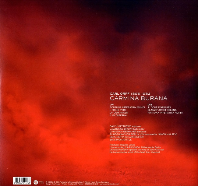 Simon Rattle 칼 오르프: 카르미나 부라나 - 사이먼 래틀, 크리스티안 게르하허 (Carl Orff: Carmina Burana) [LP]