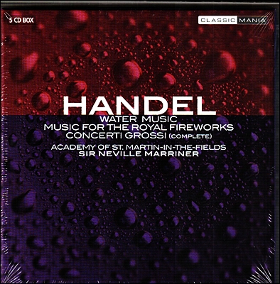 Neville Marriner 헨델: 수상음악, 왕궁의 불꽃놀이 (Handel: Water Music Music For The Royal Fireworks)