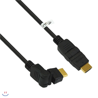 넷메이트 HDMI to HDMI 3D회전 케이블(2m) (PS3)