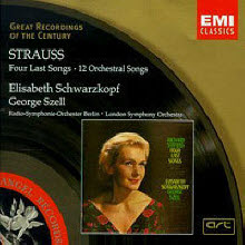 Elisabeth Schwarzkopf George Szell - Strauss : Four Last Songs &amp; 12 Songs (수입/미개봉/724356696020)