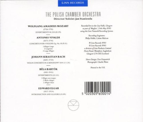 Polish Chamber Orchestra 모차르트 / 바르톡: 디베르티멘토 / 비발디: 네 대의 바이올린 협주곡 / 엘가 / 바흐 (Mozart / Bach / Vivaldi / Bartok / Elgar) 폴리쉬 체임버 오케스트라