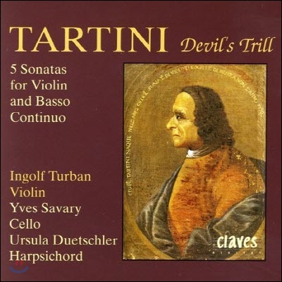 [중고] Ingolf Turban. Yves Savary. Ursula Duetschler / Tartini : Five Sonatas For Violin And Basso Continuo (수입/cd509110)