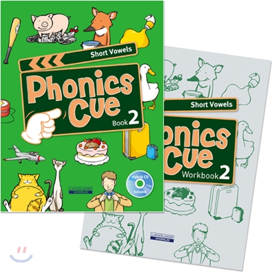 Phonics Cue Book 2 Short Vowels : Set (Student Book + CD + Workbook)