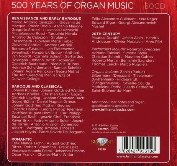 오르간 음악의 500년 (500 Years of Organ Music)